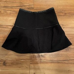 Black Skirt (faux fabric and semi leather) / woman small